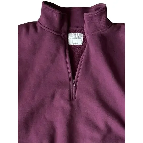 Abercrombie & Fitch Cropped Quarter Zip Sweatshirt - Picture 3 of 7